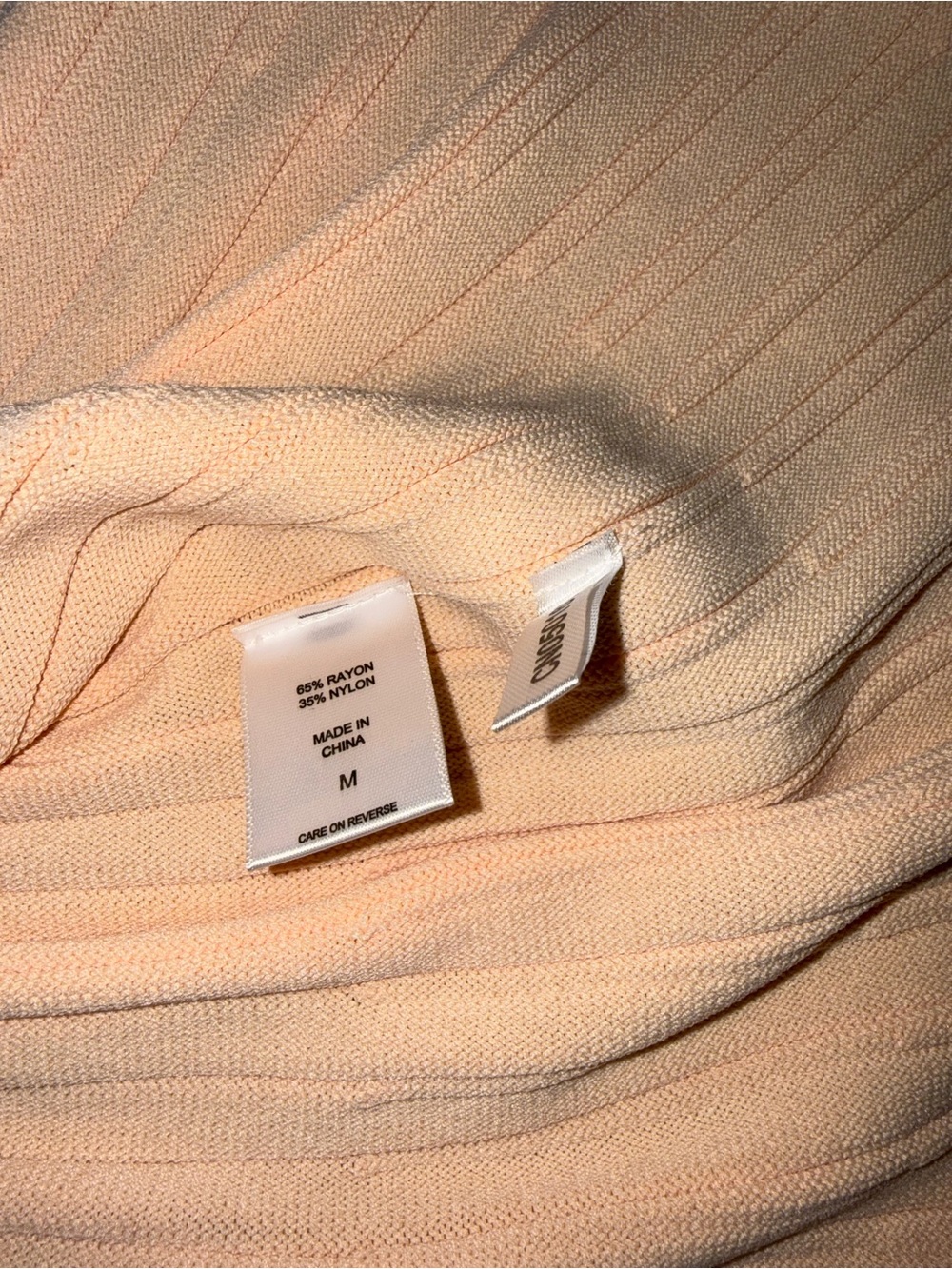 Pleated V-Neck Midi Dress in Blush with Contrast Trim - Picture 8 of 8